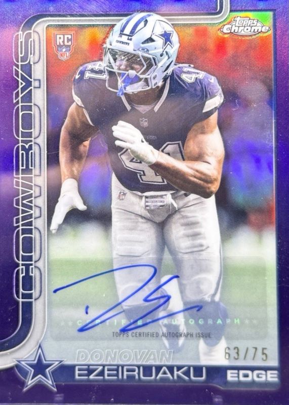 2025 Topps Chrome #RRA-DE Retail Rookie Autographs - Purple Refractor /75