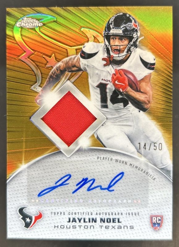 2025 Topps Chrome #RPA-JN Rookie Patch Autographs - Gold Refractor /50