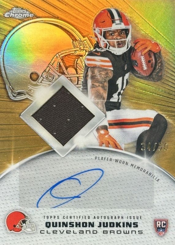 2025 Topps Chrome #RPA-QJ Rookie Patch Autographs - Gold Refractor /50