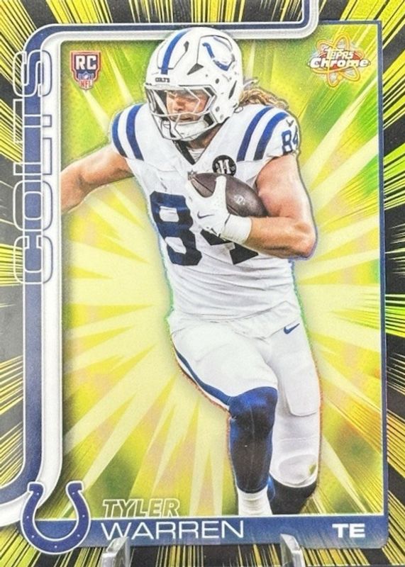 Tyler Warren 2025 Topps Chrome #RR-8 Radiating Rookies /(SSP) Price ...