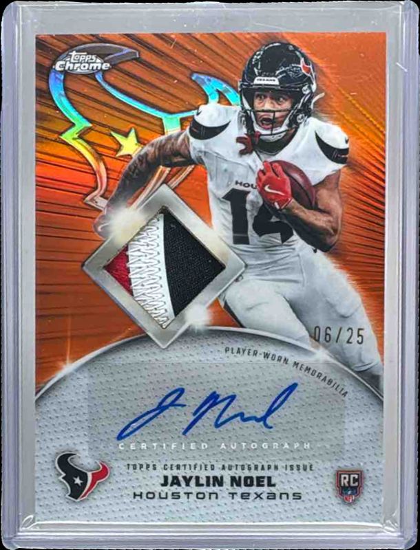 2025 Topps Chrome #RPA-JN Rookie Patch Autographs - Orange Refractor /25