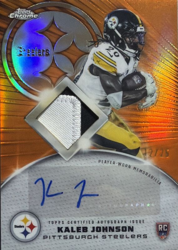 2025 Topps Chrome #RPA-KJ Rookie Patch Autographs - Orange Refractor /25