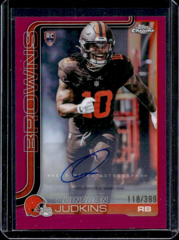 2025 Topps Chrome #RA-QJ Rookie Autographs - Magenta Refractor /399