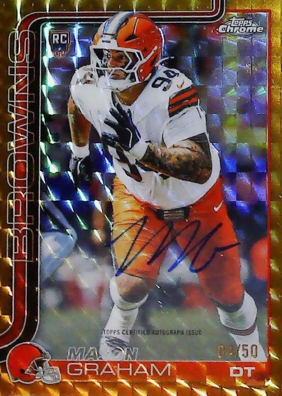 2025 Topps Chrome #RA-MGR Rookie Autographs - Gold Geometric Refractor /50
