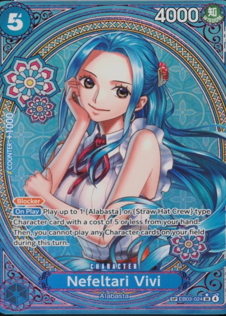 one piece card game vivi - Nefeltari - Heroines Edition - EB03-024 - SR - Japanese Red Card Type A preview of Alt-Art Vivi