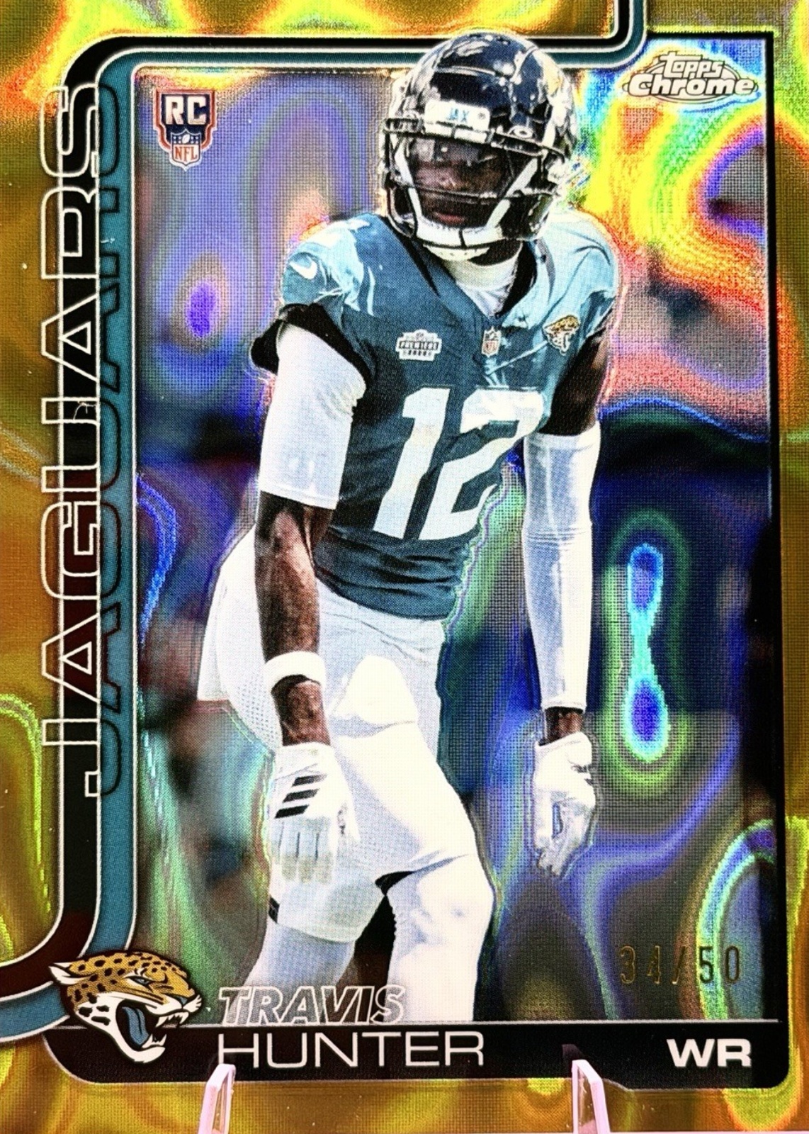 Travis Hunter 2025 Topps Chrome #332 Rookie - Gold Lava Refractor /50 ...