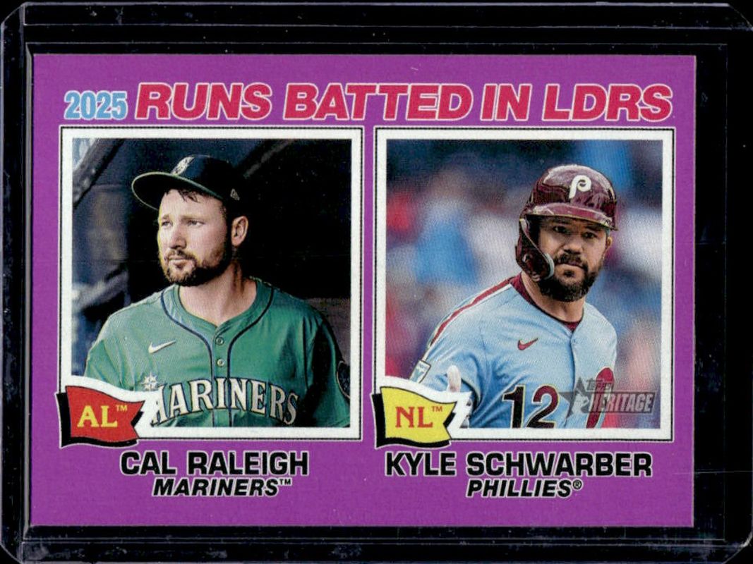 2026 Topps Heritage #3 League Leaders - Light Purple Border
