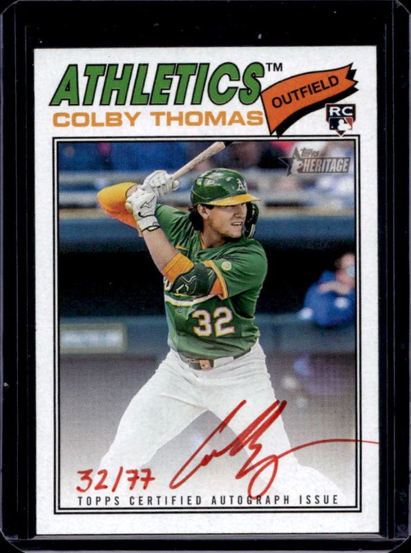 2026 Topps Heritage #ROA-CT Real One Autographs - Red Ink /77