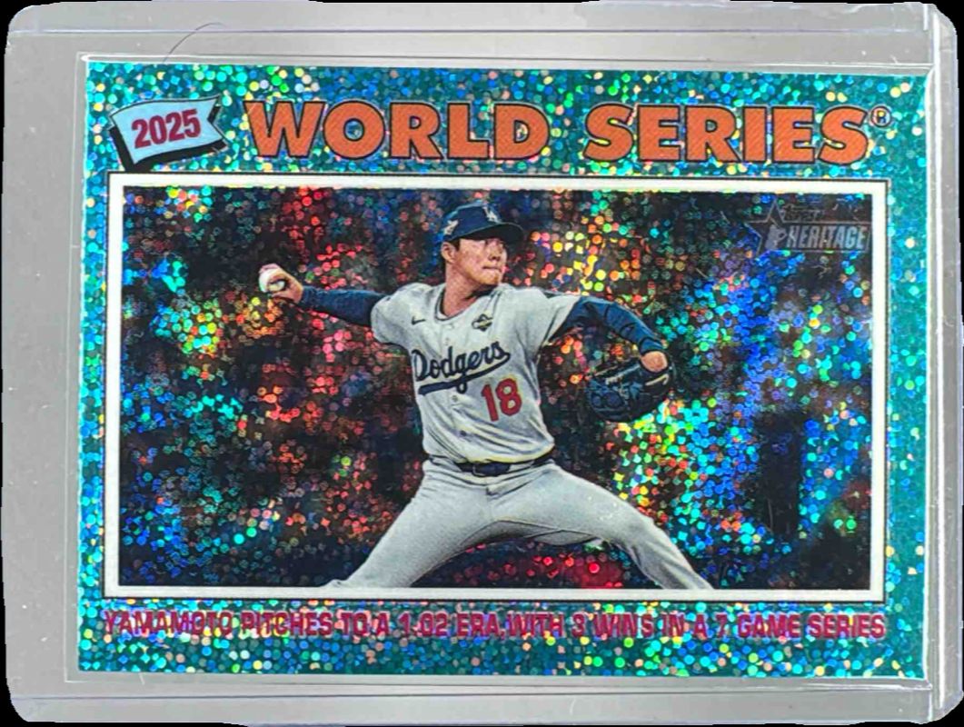 2026 Topps Heritage #313 Chrome - Light Blue Sparkle Refractor