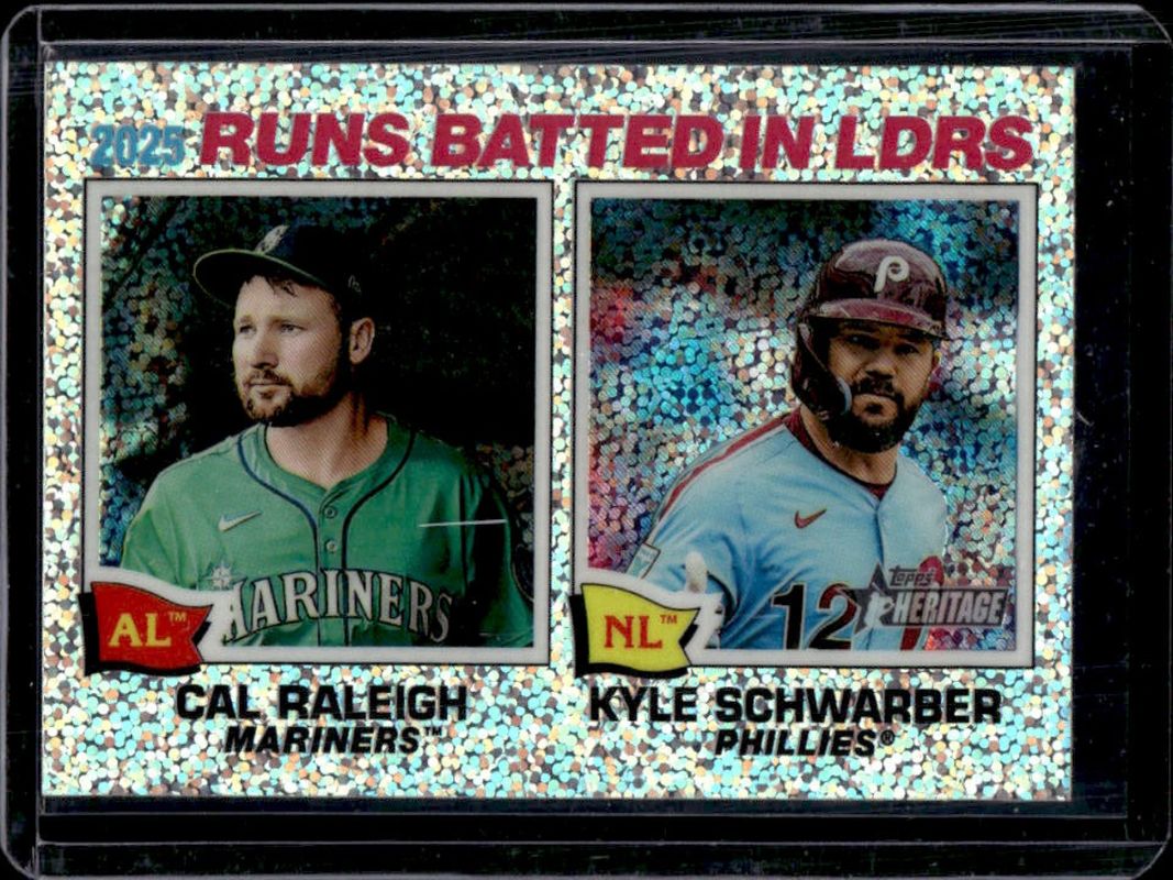 2026 Topps Heritage #3 League Leaders - Chrome - Silver Sparkle Refractor