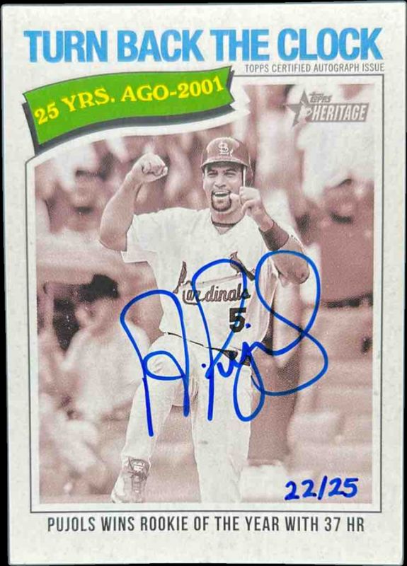 Albert Pujols 2026 Topps Heritage #TBA-AP Turn Back the Clock