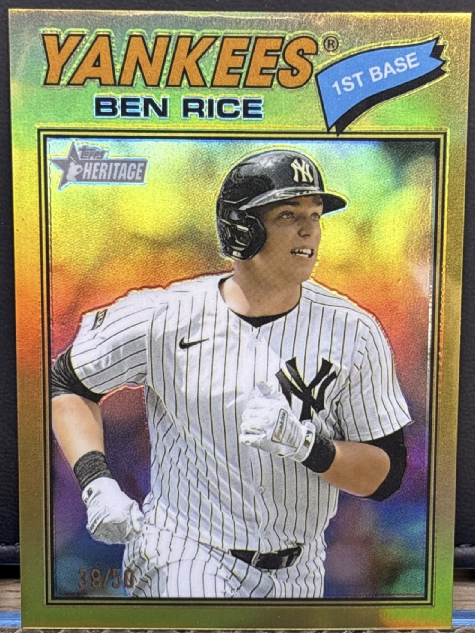 Ben Rice 2026 Topps Heritage #189 Chrome - Gold Refractor /50 Price ...