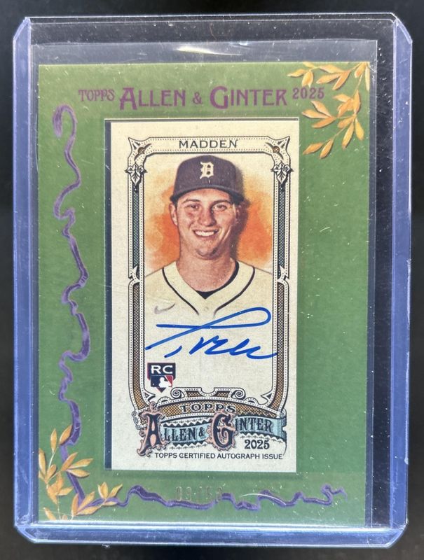 2025 Topps Allen & Ginter #MA-TM Framed Mini Baseball Autographs - Green Frame /50