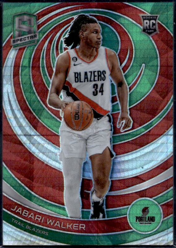 Jabari Walker 2022 Spectra #159 Asia Green Rookie RAW