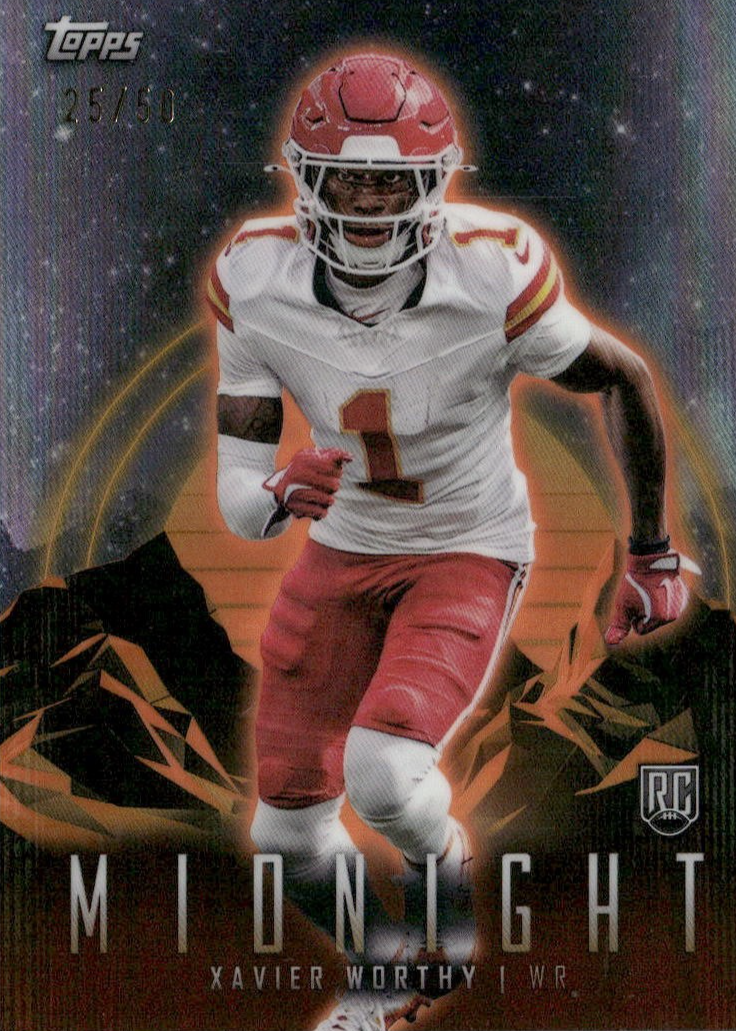 topps 2023 上沢選手　金運アップ Xavier Worthy 2024 Topps Midnight #47 Summer Solstice /50 Price