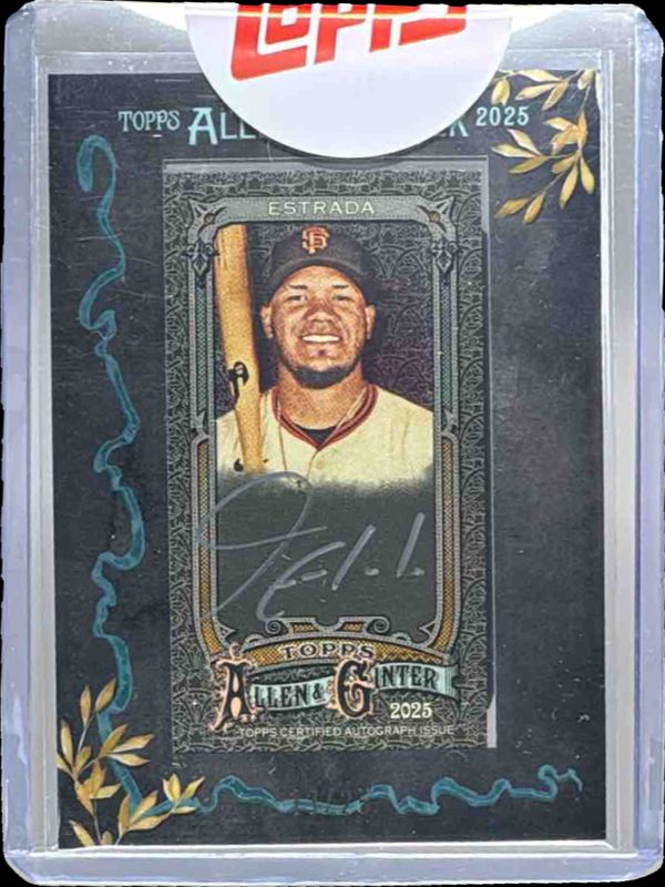 2025 Topps Allen & Ginter X #MA-TES Black Mini Baseball Autographs - Black Frame /25