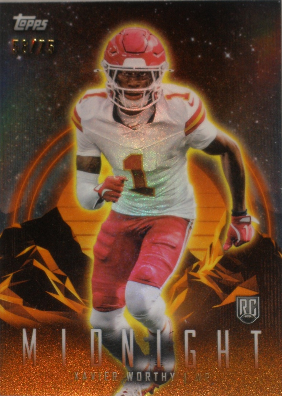 Xavier Worthy 2024 Topps Midnight #47 Dusk /75 Price Guide