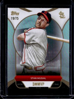 2025 Topps Welcome to the Club: 3x MVP #29 Aqua Foil /75