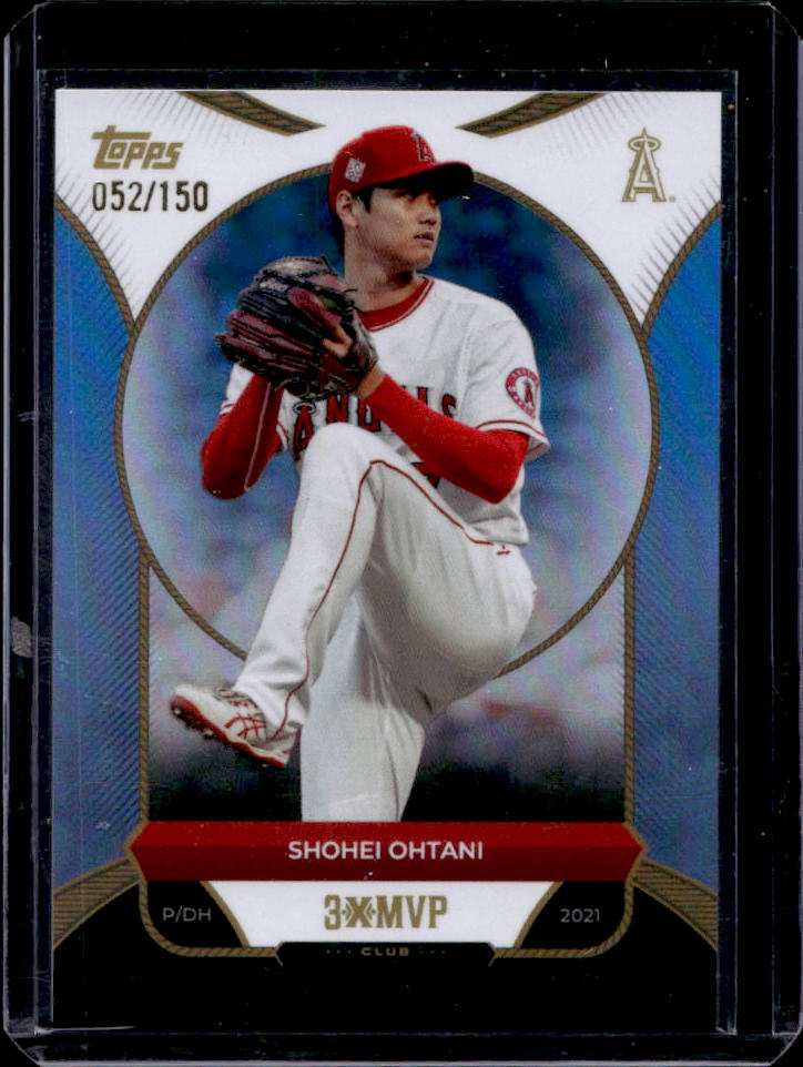 Shohei Ohtani 2025 Topps Welcome to the Club: 3x MVP #1 Blue Foil