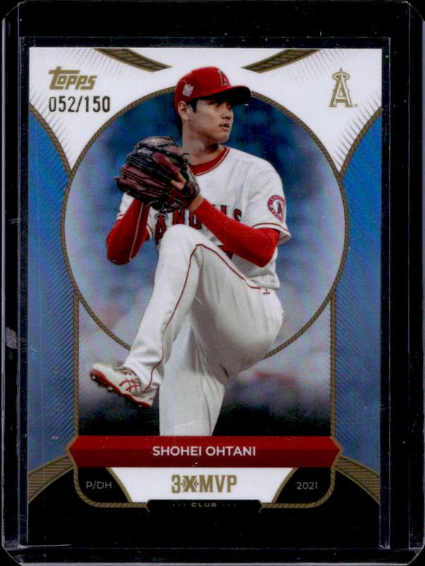Shohei Ohtani 2025 Topps Welcome to the Club: 3x MVP #1 Blue Foil