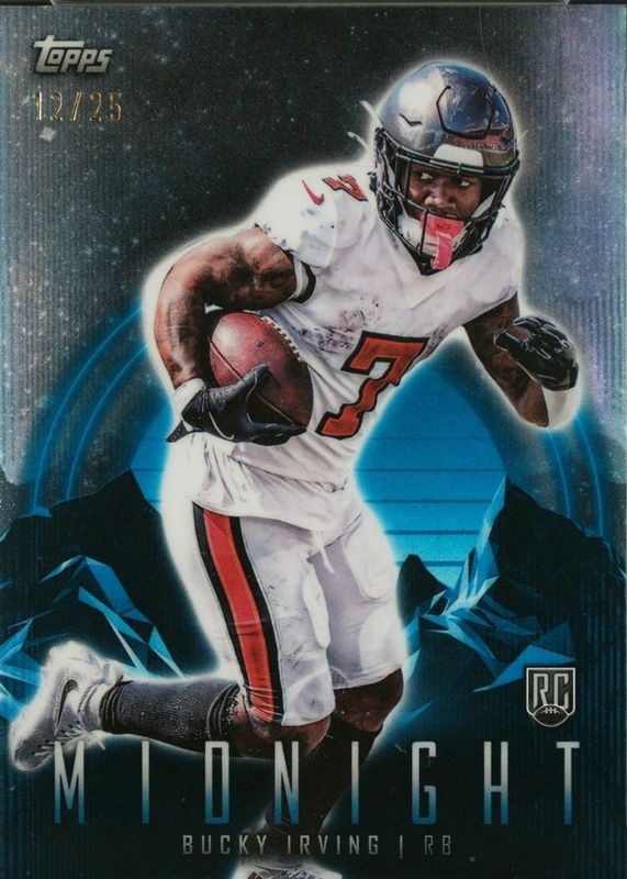 Bucky Irving 2024 Topps Midnight #92 Moonrise /25 Rookie RAW
