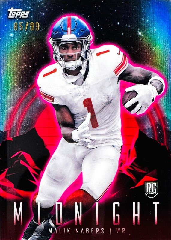 Malik Nabers 2024 Topps Midnight #72 Twilight /99 Rookie RAW