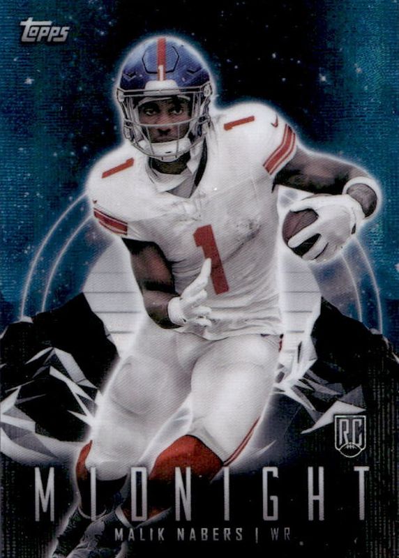 Malik Nabers 2024 Topps Midnight #72 Moon Beam Rookie RAW