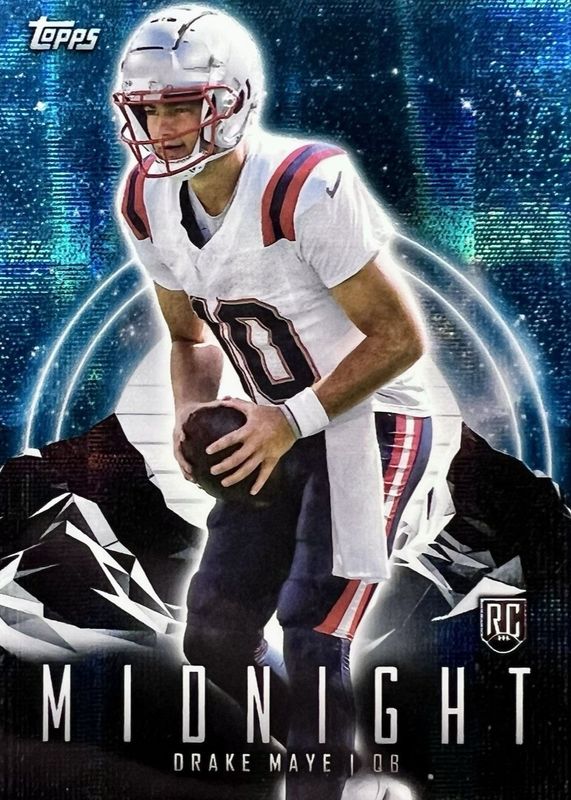 Drake Maye 2024 Topps Midnight #62 Moon Beam Rookie RAW