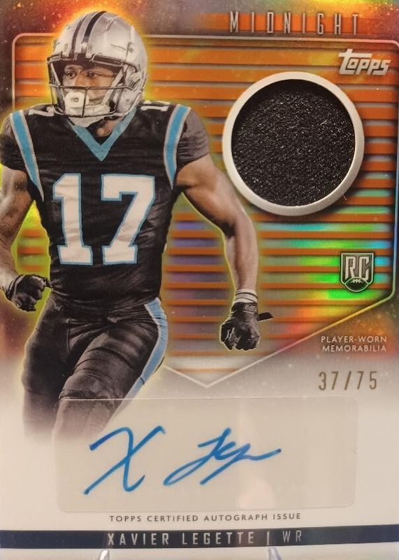 Xavier Legette 2024 Topps Midnight #RJA-XL Rookie Jersey Autographs - Dusk /75 RAW