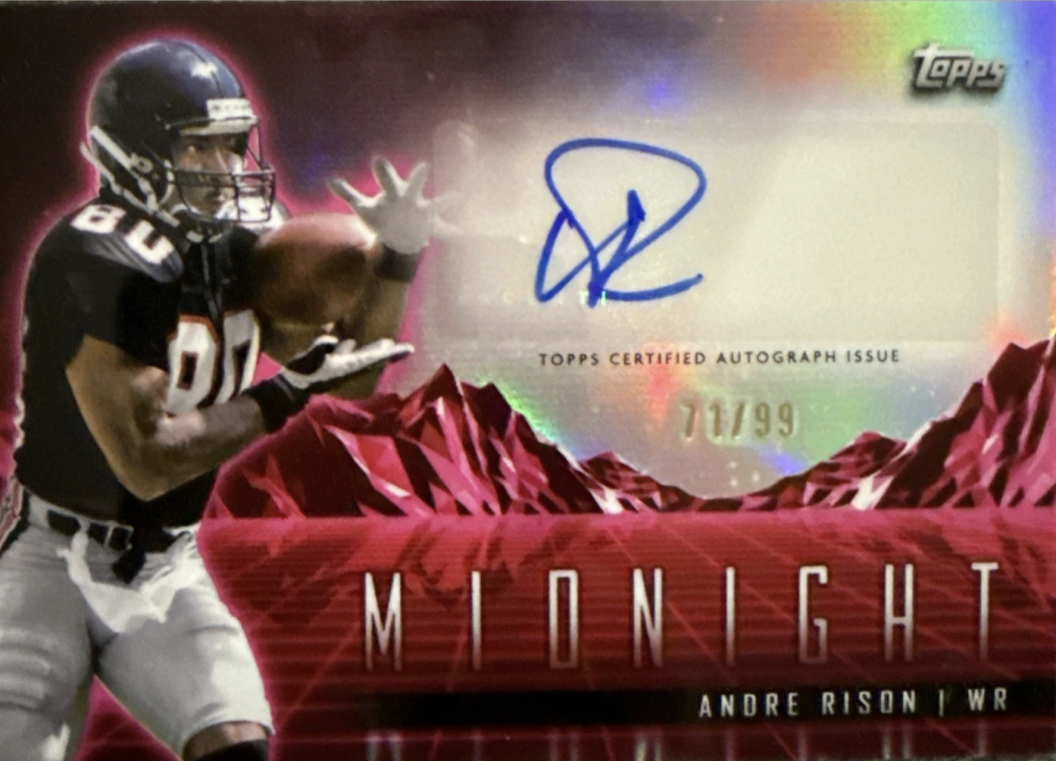 Andre Rison 2024 Topps Midnight #HZS-AR Horizon Signatures - Twilight ...
