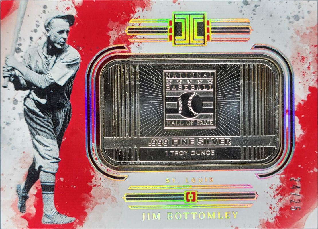 2025 Impeccable #26 Cooperstown Logo Metal Bar - Silver /25