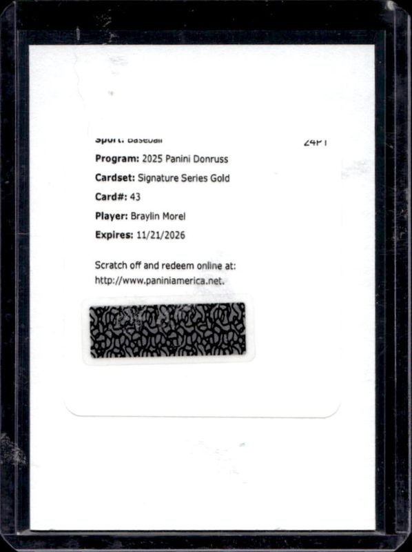 2025 Donruss #43 Signatures Series - Gold /10