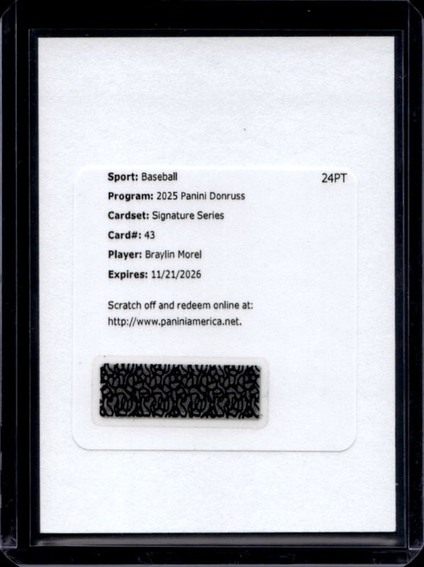 2025 Donruss #43 Signatures Series
