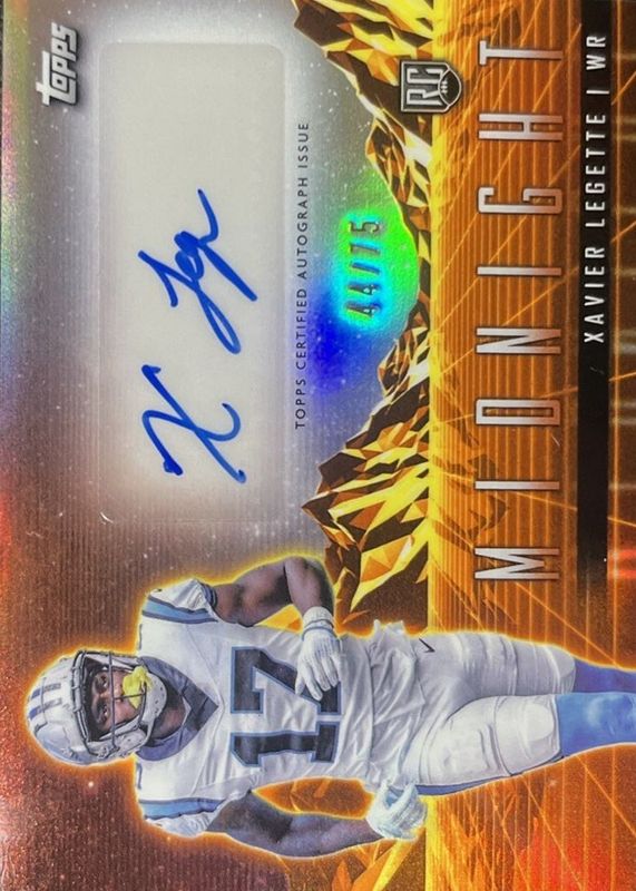 Xavier Legette 2024 Topps Midnight #RHS-XL Rookie Horizon Signatures - Dusk /75 RAW