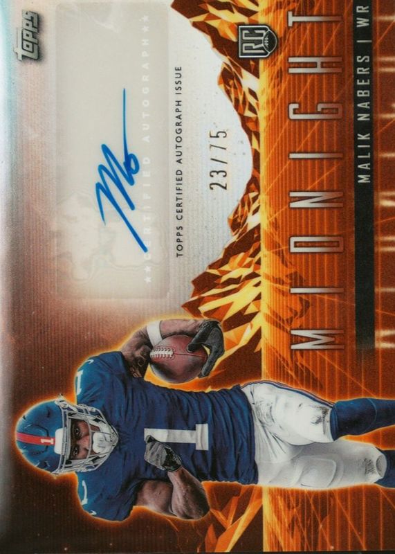 Malik Nabers 2024 Topps Midnight #RHS-MN Rookie Horizon Signatures - Dusk /75 RAW