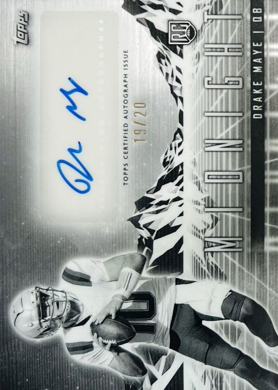 Drake Maye 2024 Topps Midnight #RHS-DM Rookie Horizon Signatures - Equinox /20 RAW