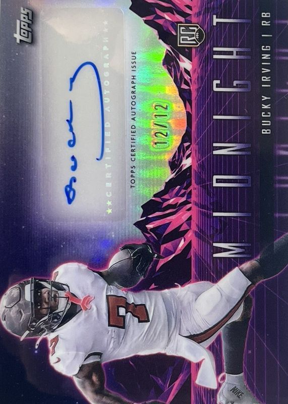 Bucky Irving 2024 Topps Midnight #RHS-BI Rookie Horizon Signatures - Midnight /12 RAW