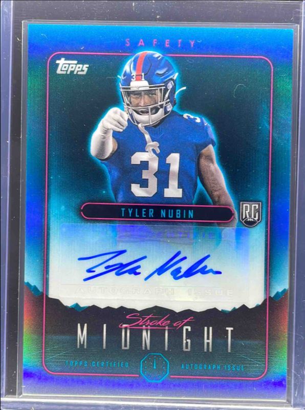 Tyler Nubin 2024 Topps Midnight #SMA-TN Stroke of Midnight Autographs Rookie RAW