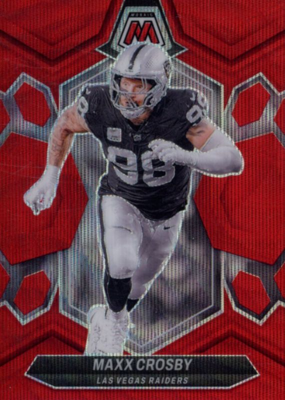 Maxx Crosby 2024 Mosaic #118 Red Wave /9 RAW