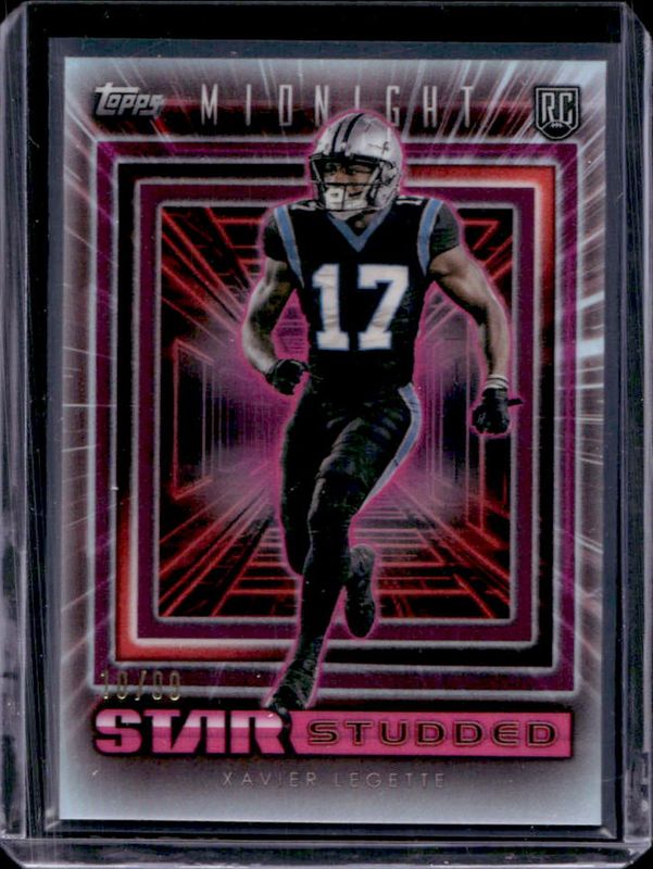 Xavier Legette 2024 Topps Midnight #SS-13 Star Studded - Twilight /99 Rookie RAW