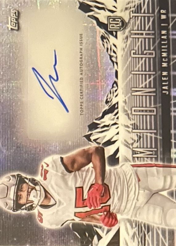 Jalen McMillan 2024 Topps Midnight #RHS-JM Rookie Horizon Signatures - Moon Beam RAW