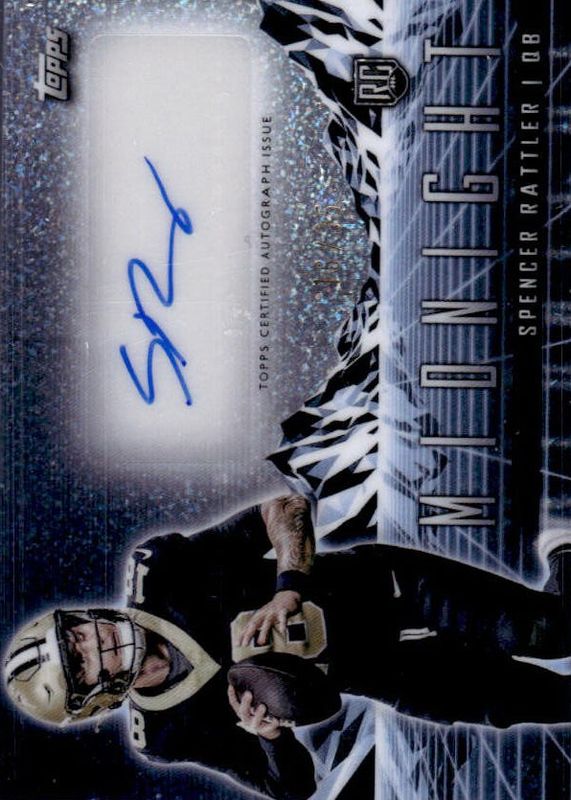 Spencer Rattler 2024 Topps Midnight #RHS-SR Rookie Horizon Signatures - Moon Beam RAW
