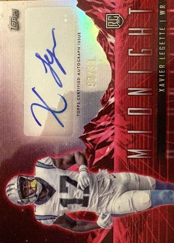 Xavier Legette 2024 Topps Midnight #RHS-XL Rookie Horizon Signatures - Twilight /99 RAW