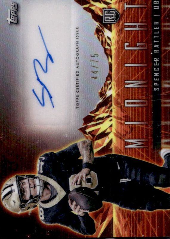 Spencer Rattler 2024 Topps Midnight #RHS-SR Rookie Horizon Signatures - Dusk /75 RAW
