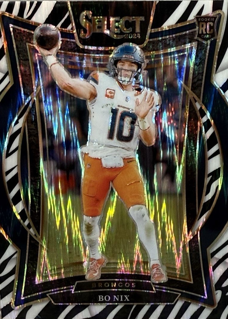 Bo Nix 2024 Select #30 Concourse Zebra Shock /(SSP) Price Guide