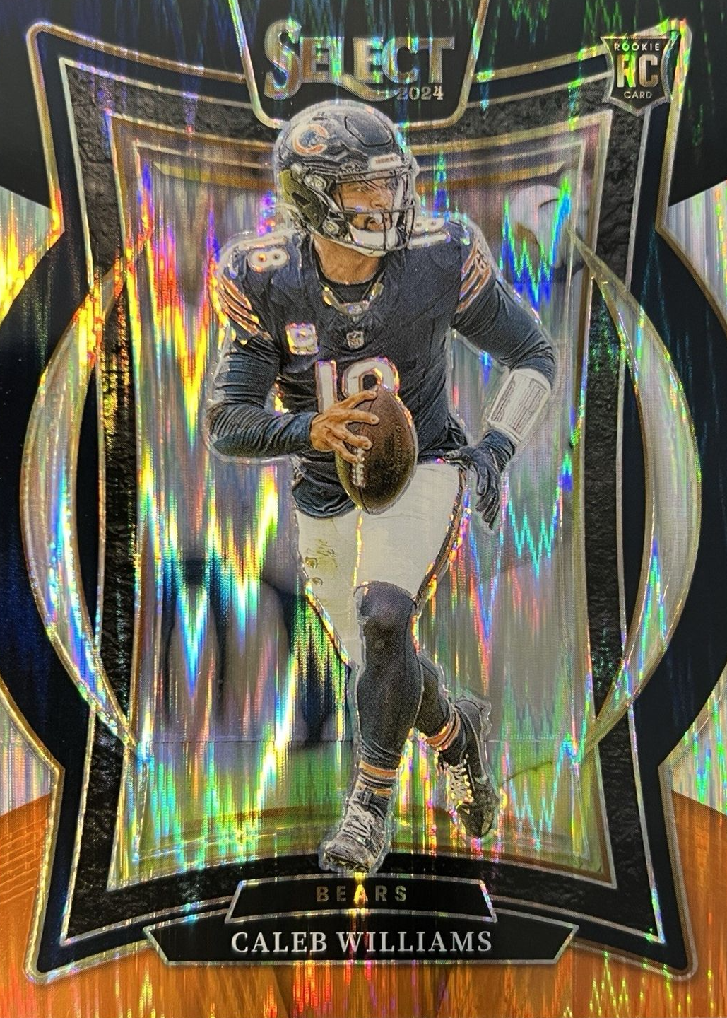 Caleb Williams 2024 Select #25 Concourse Black & Orange Shock