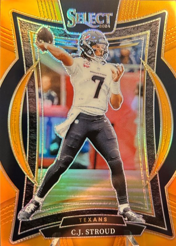 CJ Stroud 2024 Select #42 Concourse Orange /49 RAW