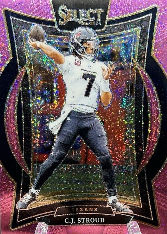 CJ Stroud 2024 Select #42 Concourse Pink Glitter /15 RAW