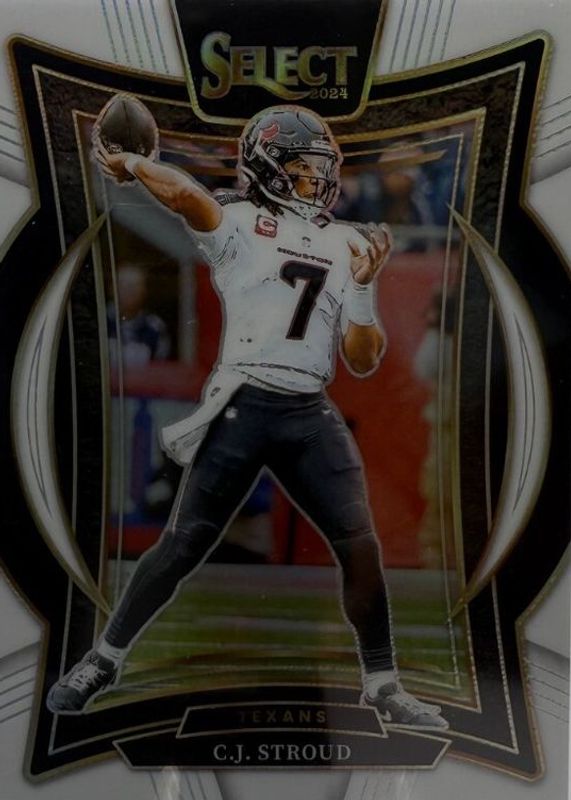 CJ Stroud 2024 Select #42 Concourse White /35 RAW
