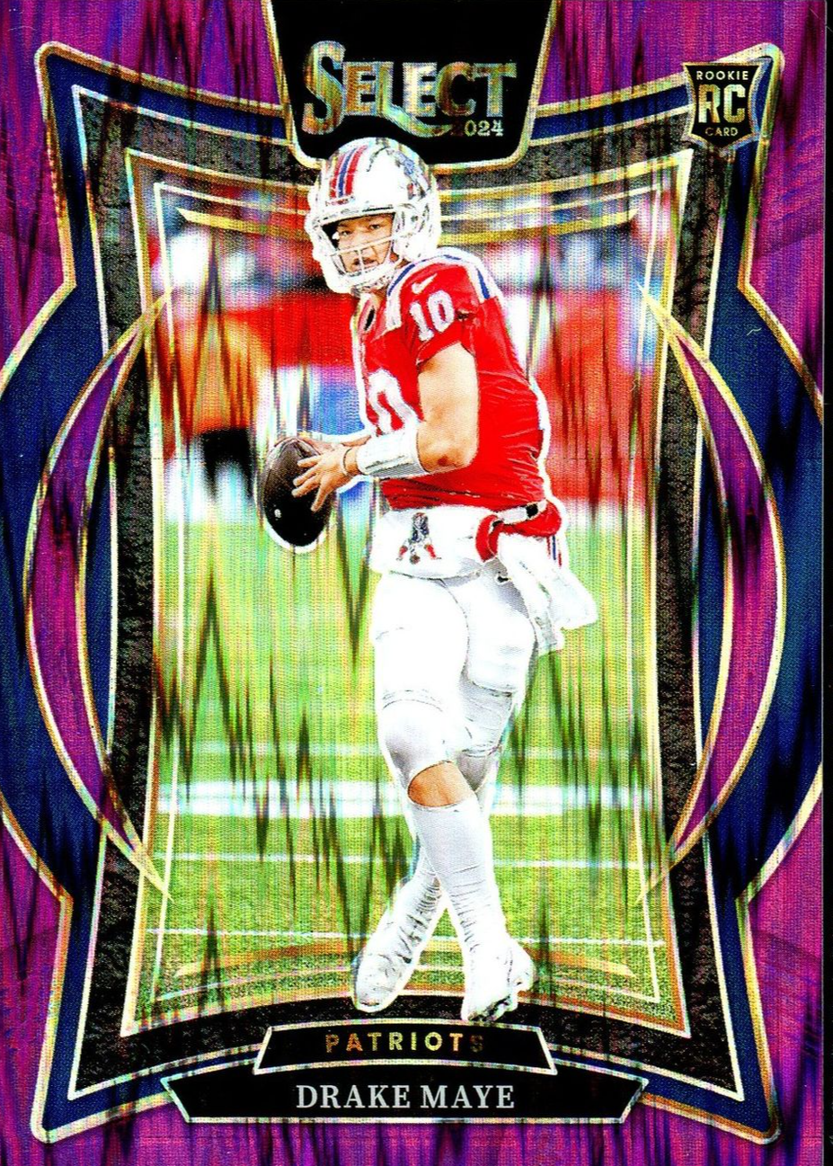 Drake Maye 2024 Select #27 Concourse Purple Shock /360 Price Guide